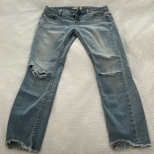 Free people cropped jeans- low rise